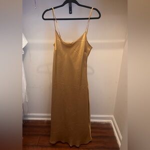 Levi's Gold Midi Slip Dress
